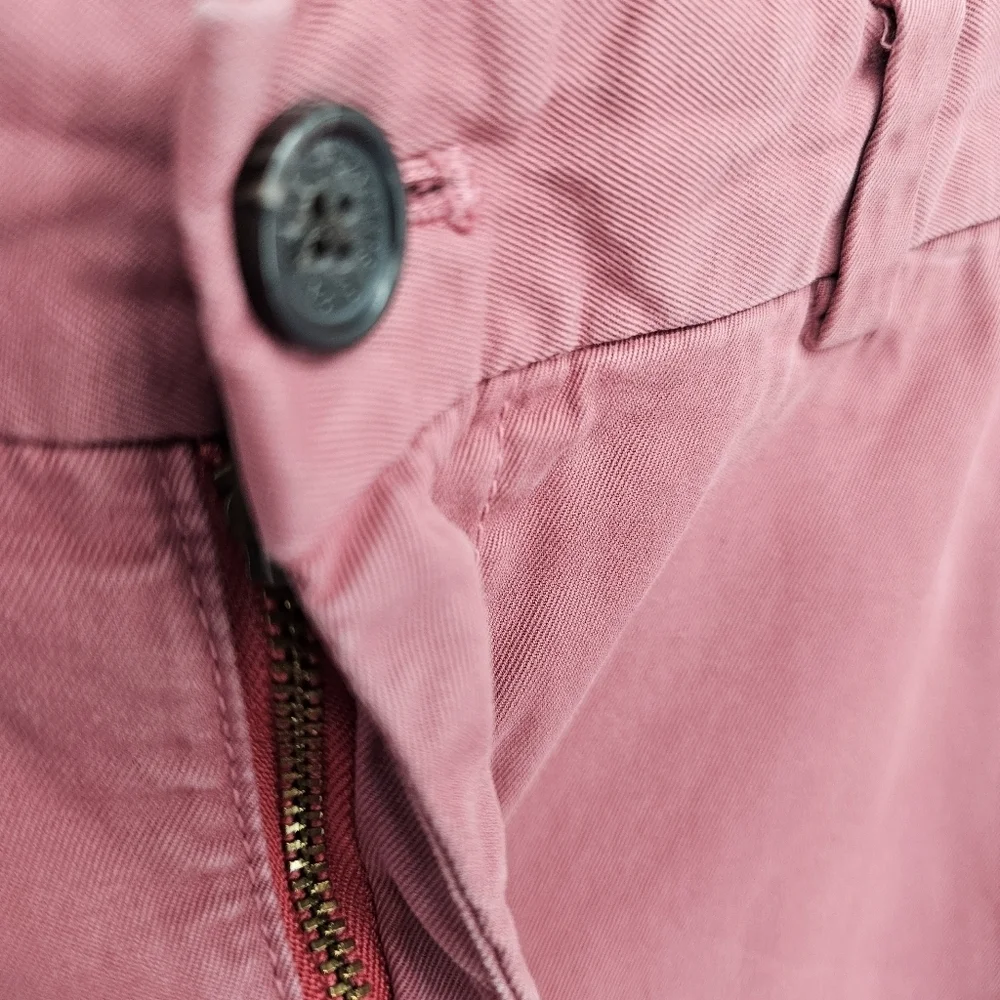 Brooks Brothers Clark Chino Flat Front Mauve Cotton Pants Mens 31x32